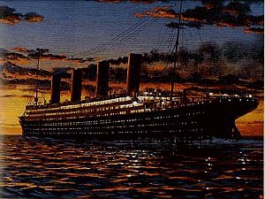 TITANIC NAVEGANDO AL ATARDECER